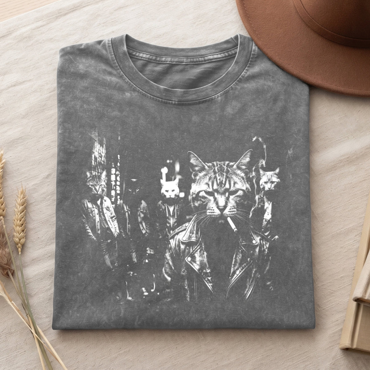 Funny Gangster Cat Shirt, Meme Cats Graphic Tee