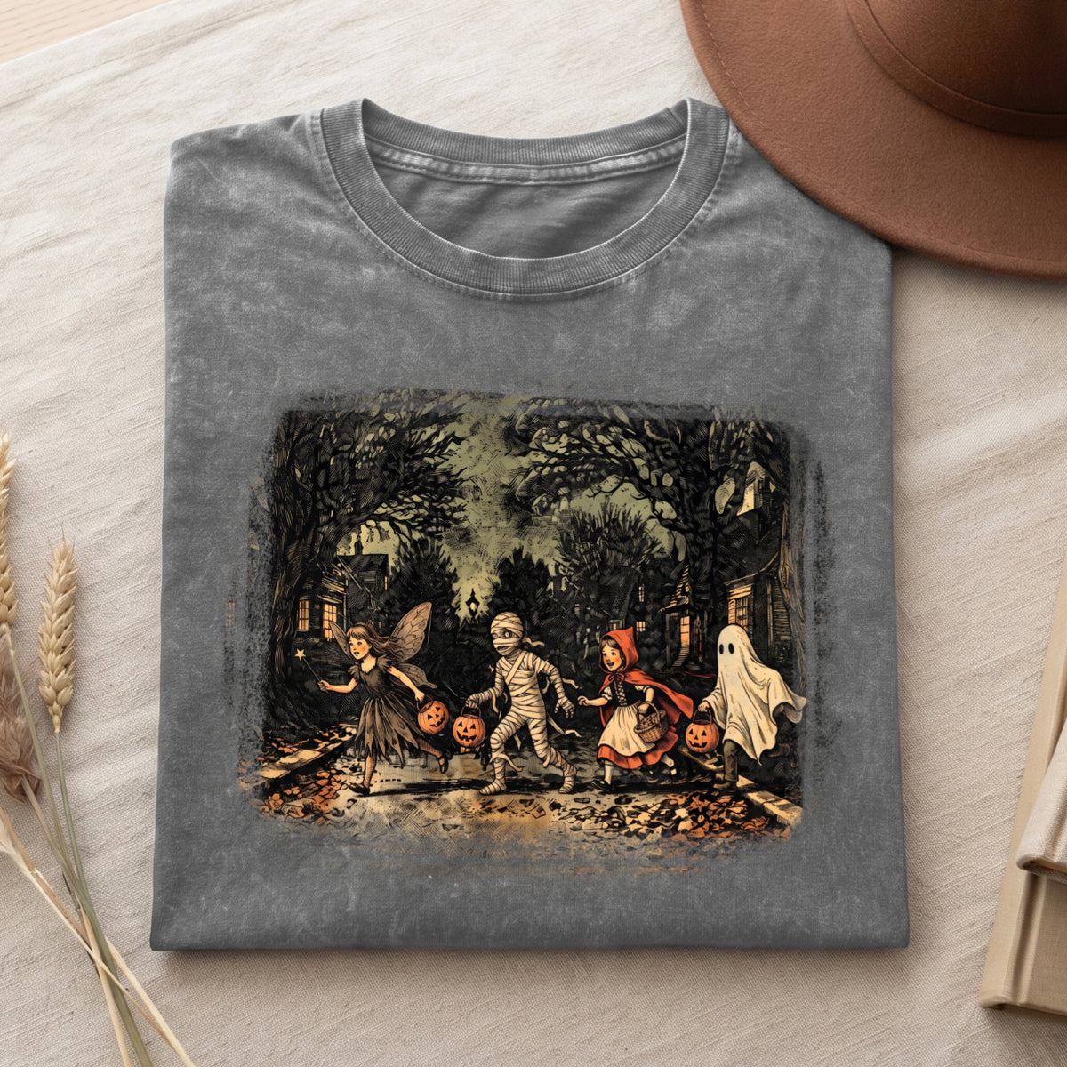 Vintage Trick or Treat Halloween Shirt (PB091826-4)
