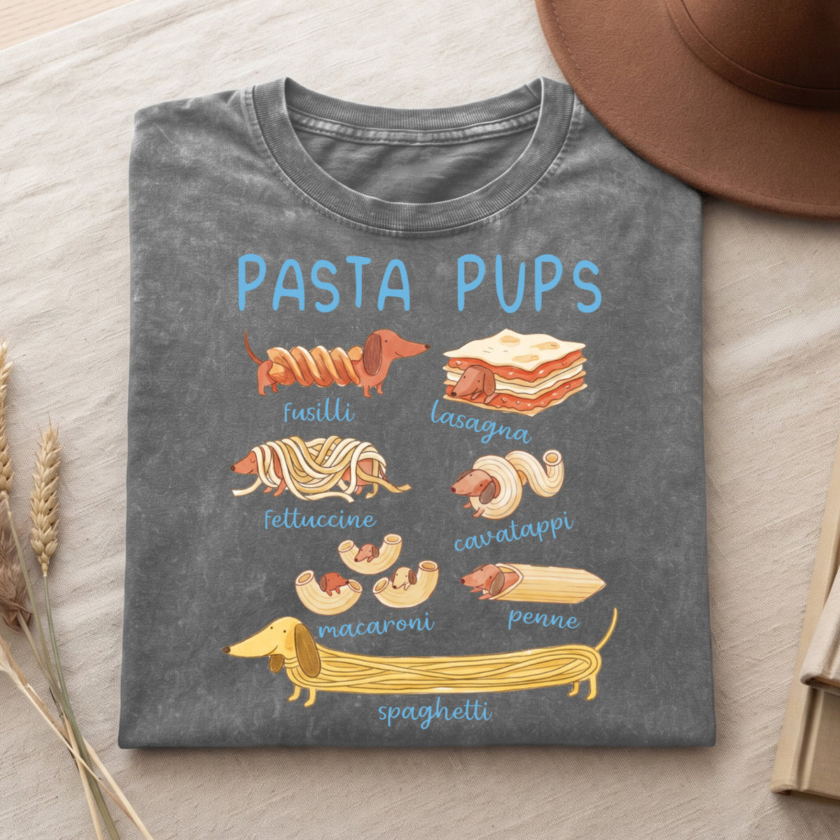 Pasta Pups Shirt – Funny Dachshund T-Shirt (PB092226-4)