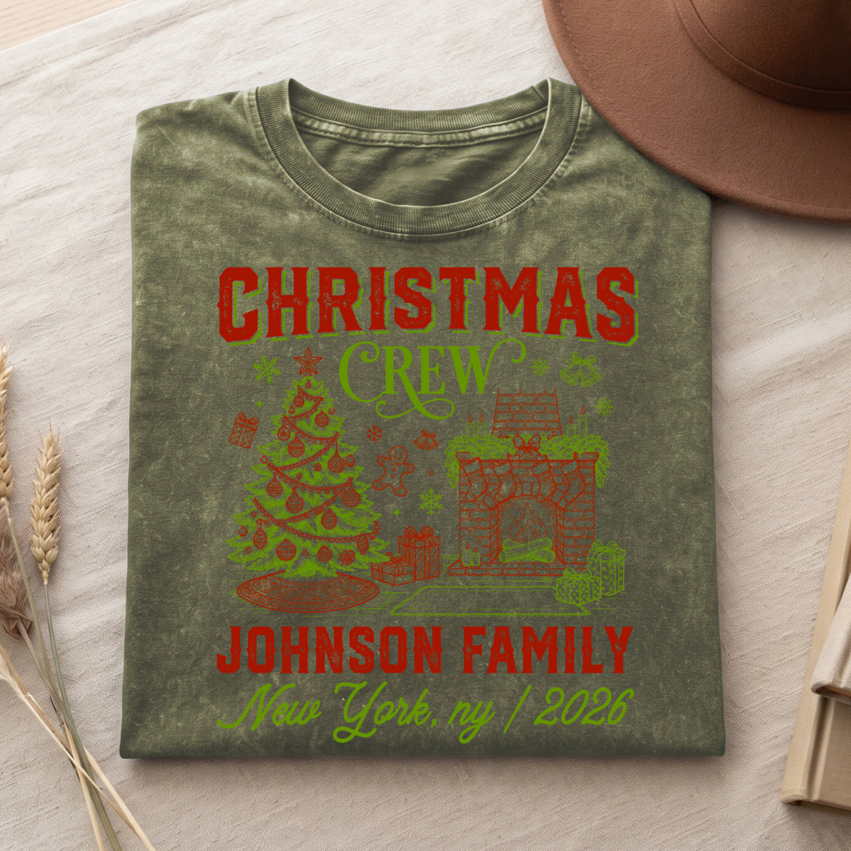 Christmas Crew Johnson Family Matching Christmas T-Shirt, Top