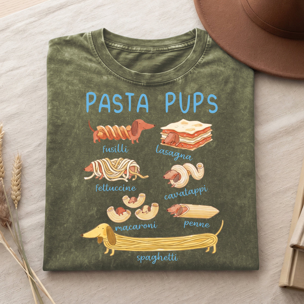 Pasta Pups Shirt – Funny Dachshund T-Shirt (PB092226-4)
