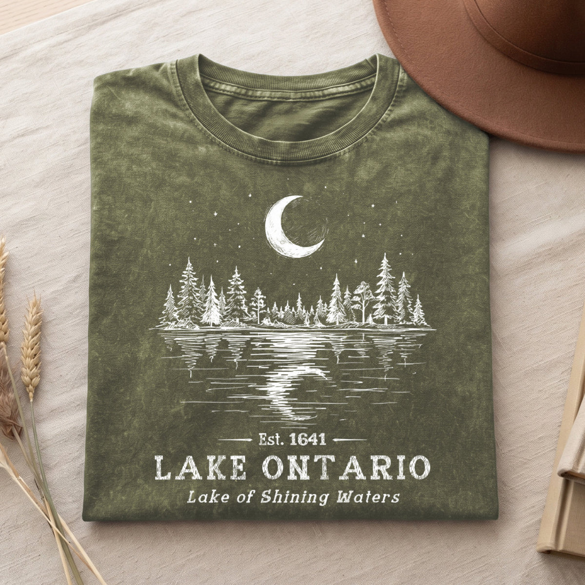 Lake Ontario Unisex Cotton T-shirt- Lake Of Shining of Waters Tee PB100926-2