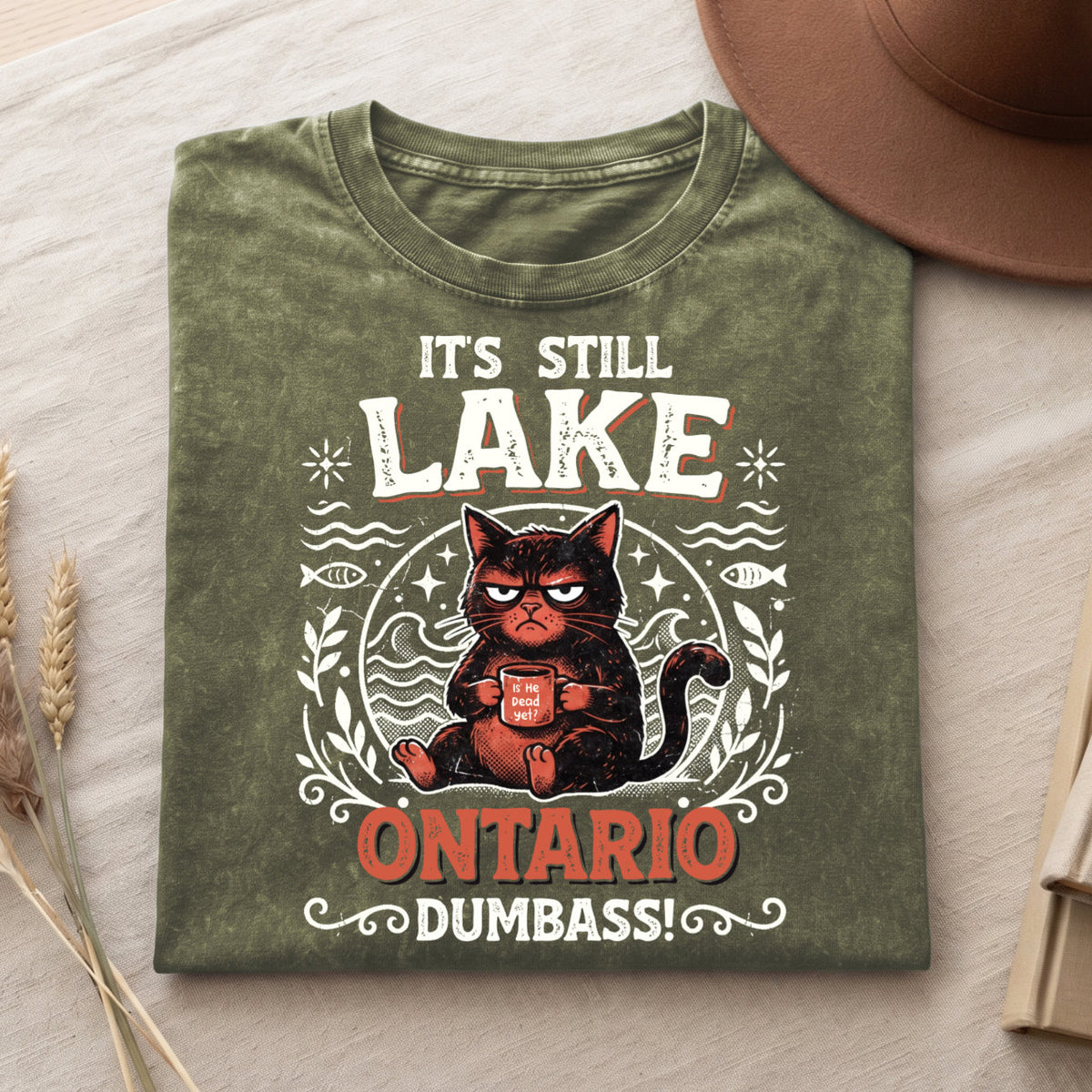 Its Still Lake On Ontario Unisex Cotton T-shirt- Lake Of Shining of Waters Tee PB100926-8