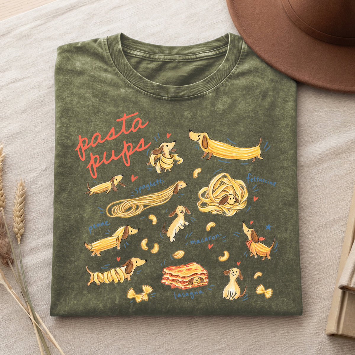 Pasta Pups Shirt – Funny Dachshund T-Shirt V2 (PB092226-1)
