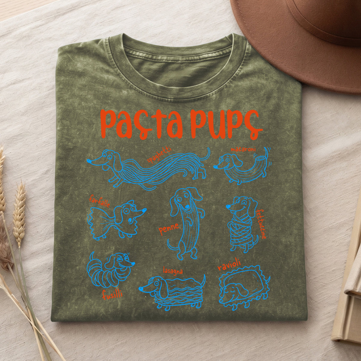 Pasta Pups Shirt – Funny Dachshund T-Shirt V2 (PB092226-2)