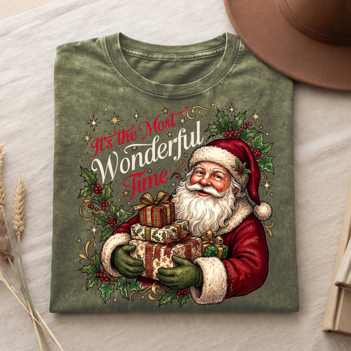 Its The Most Wonderful Time Santa Christmas T-Shirt, Holiday Top