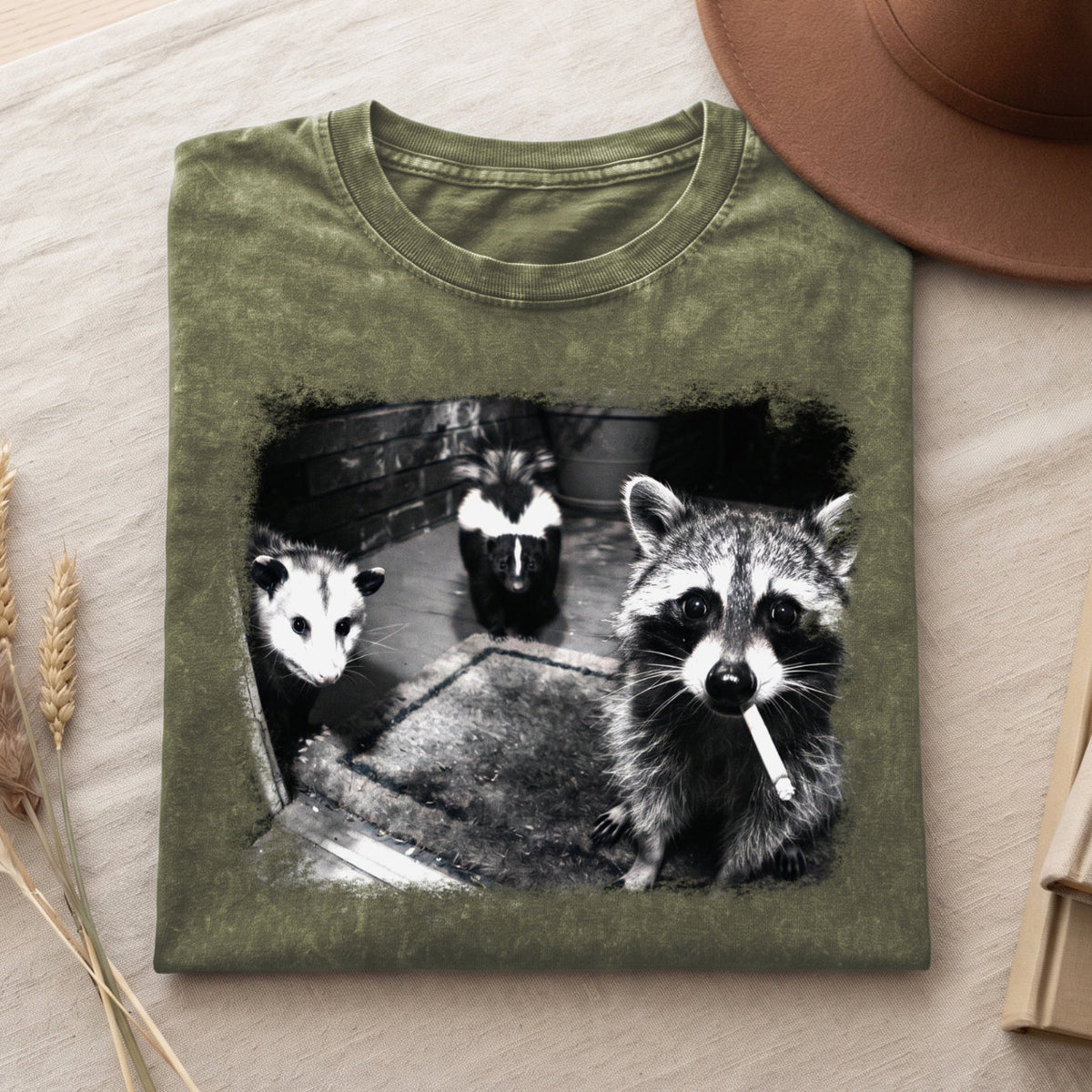 Trash Panda Night Crew Shirt, Funny Raccoon Opossum Skunk Tee