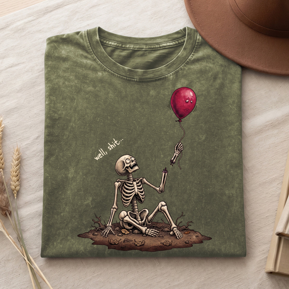 Well, Sh!t !! - Halloween Cotton Shirt (PB091826-6)