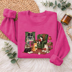 Cozy Reading Cats Sweatshirt, Cute Cat Books Holiday Sweater, Xmas