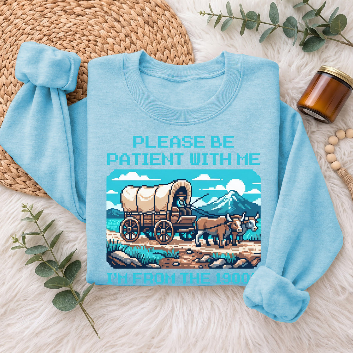 Please Be Patient With Me 1900s Sweatshirt, Pixel Vintage Shirt