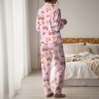 Women's Princess Crown Pajama Set - Soft Cotton Jersey Sleepwear