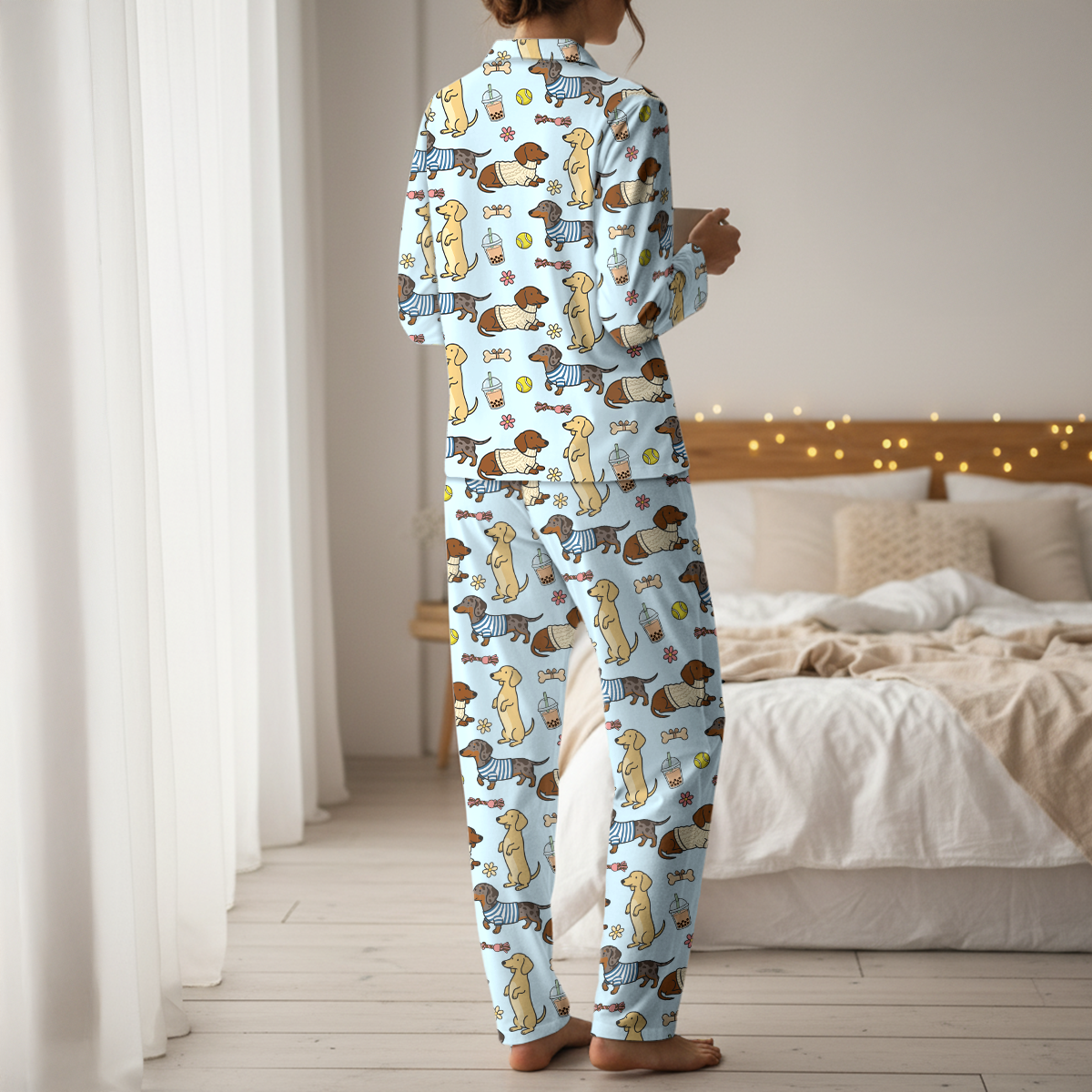 Dachshund Pajamas for Women | Cute Long Sleeve Dog Lover PJ Set