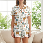 Easter Bunny & Eggs Women's Pajama Set - Soft Cotton Short Sleeve Sleepwear (Copy)