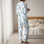 Cute Cinderella Fairytale Cotton Jersey Pajamas | Magic Castle Long Pants Set S-5XL