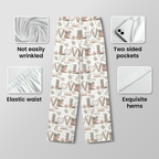 Love Reading Bookish Pajama Set | Soft Cotton White Book Lover Long Sleeve Sleepwear