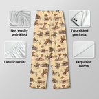 Vintage Western Rodeo Cotton Jersey Pajamas | Cowboy & Longhorn Pants Set S-5XL