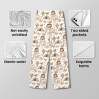 He Is Risen Easter Cotton Jersey Pajamas | Christian Faith Long Sleeve Pants Set S-5XL