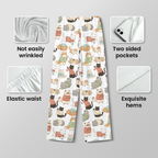 Cozy Christmas Cats Cotton Jersey Pajamas | Holiday Cat Sweaters Pants Set S-5XL