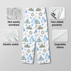 Cute Cinderella Fairytale Cotton Jersey Pajamas | Magic Castle Long Pants Set S-5XL