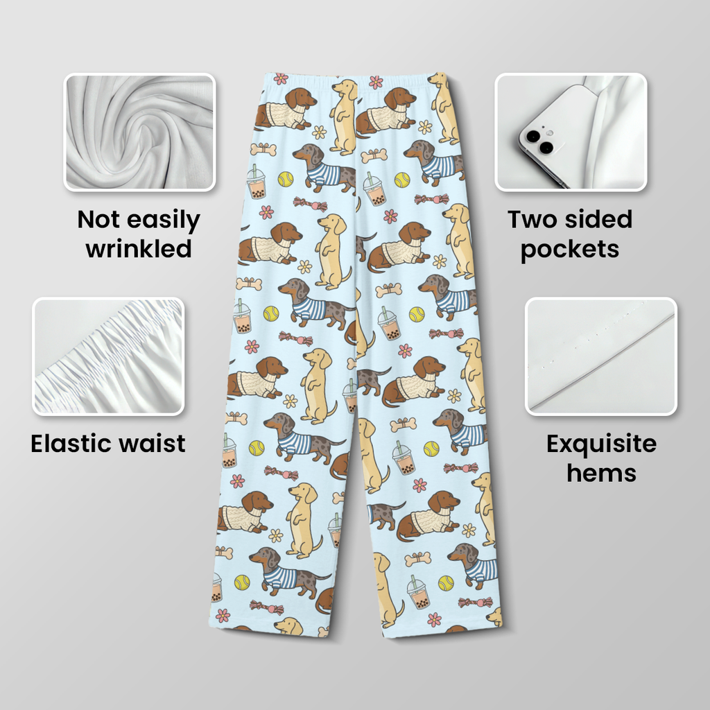 Dachshund Pajamas for Women | Cute Long Sleeve Dog Lover PJ Set