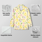 Cute Easter Chicks Cotton Jersey Pajamas | Spring Yellow Baby Chick Pants Set S-5XL