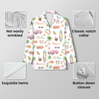 Aloha Hawaii Cotton Jersey Pajamas | Tropical Beach Pink Car Pants Set S-5XL