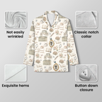 Dearest Gentle Reader Cotton Jersey Pajamas | Regency Bridgerton Pants Set S-5XL