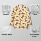 Vintage Western Rodeo Cotton Jersey Pajamas | Cowboy & Longhorn Pants Set S-5XL