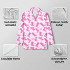 Pink Cowgirl Boots Cotton Jersey Pajamas | Western Country Pants Set S-5XL