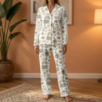 Dearest Gentle Reader Cotton Jersey Pajamas | Regency Bridgerton Pants Set S-5XL