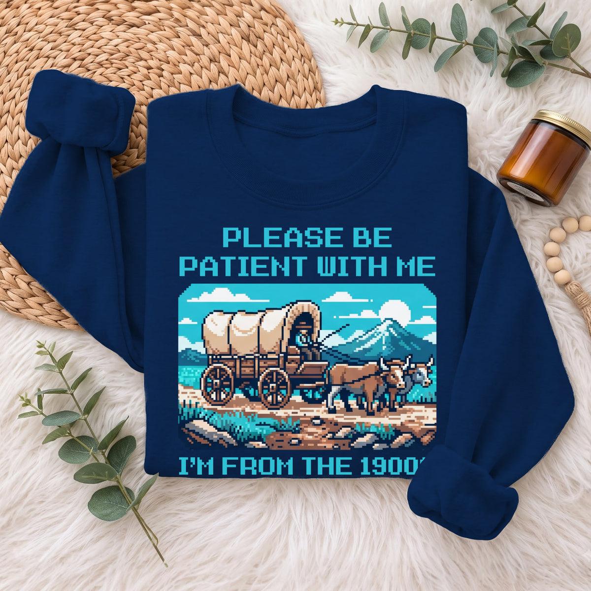 Please Be Patient With Me 1900s Sweatshirt, Pixel Vintage Shirt