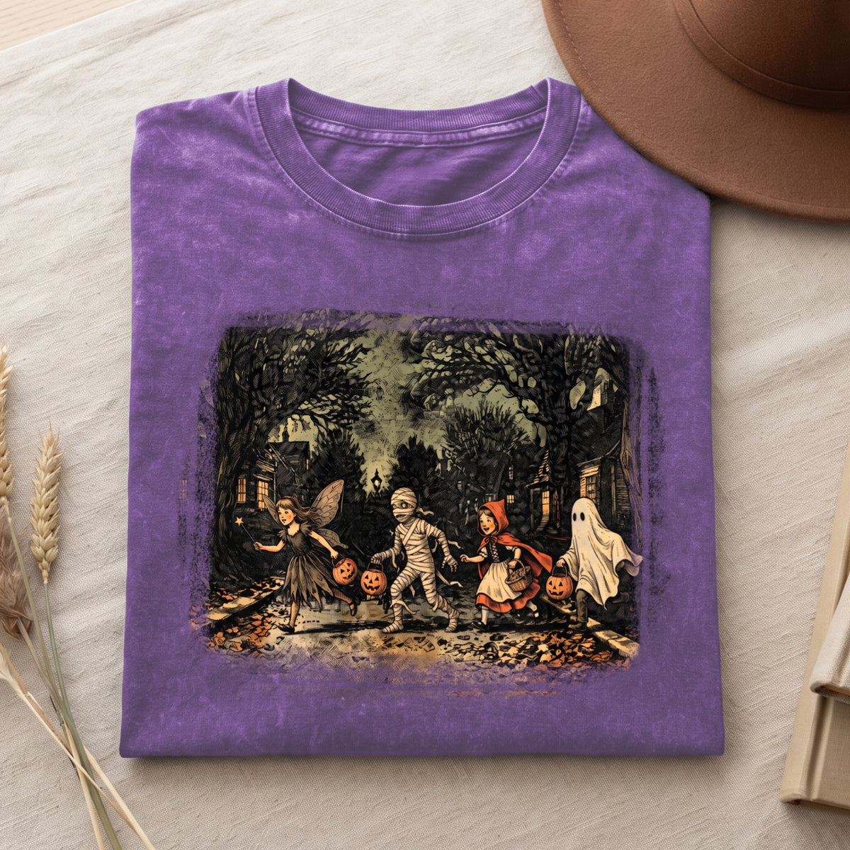 Vintage Trick or Treat Halloween Shirt (PB091826-4)