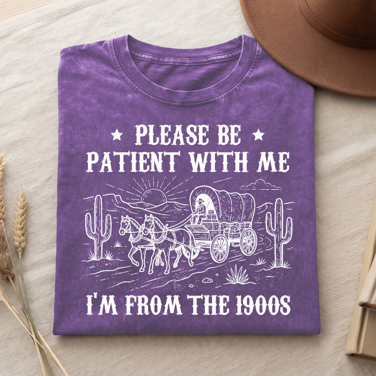 Please Be Patient With Me 1900s Cotton T-Shirt, Funny Vintage Shirt  (PB101926-4)