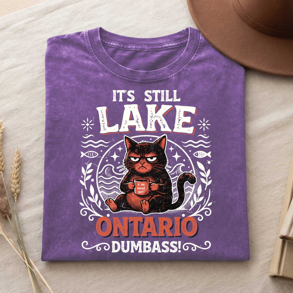 Its Still Lake On Ontario Unisex Cotton T-shirt- Lake Of Shining of Waters Tee PB100926-8