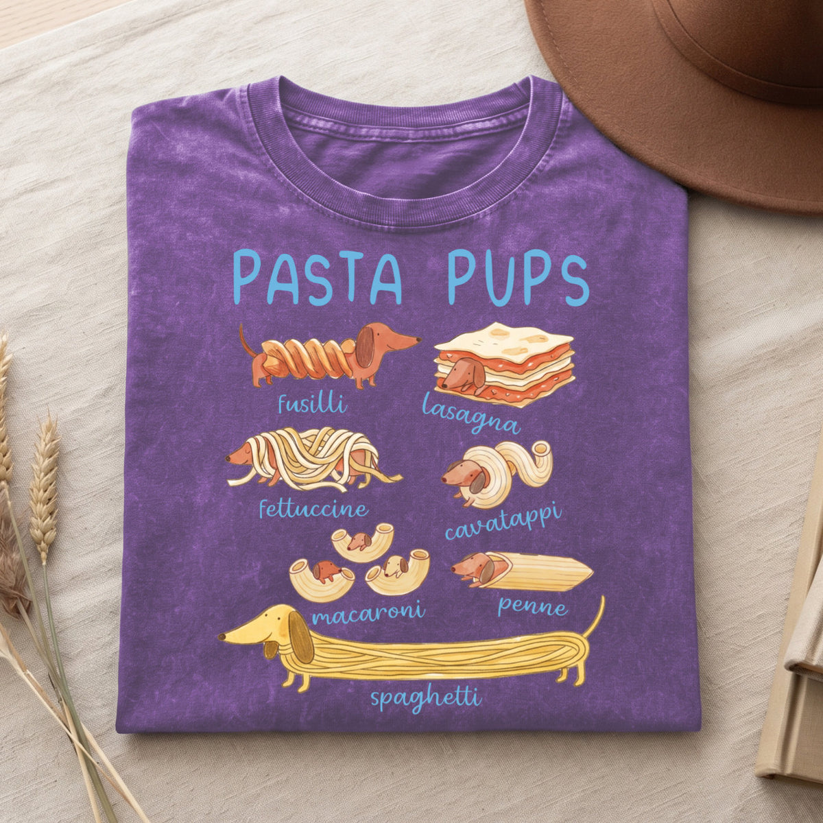Pasta Pups Shirt – Funny Dachshund T-Shirt (PB092226-4)