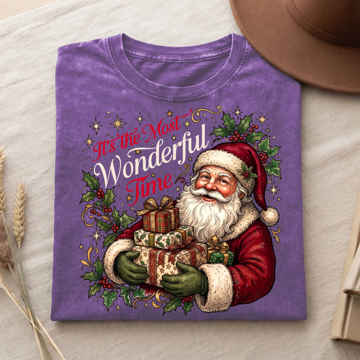Its The Most Wonderful Time Santa Christmas T-Shirt, Holiday Top