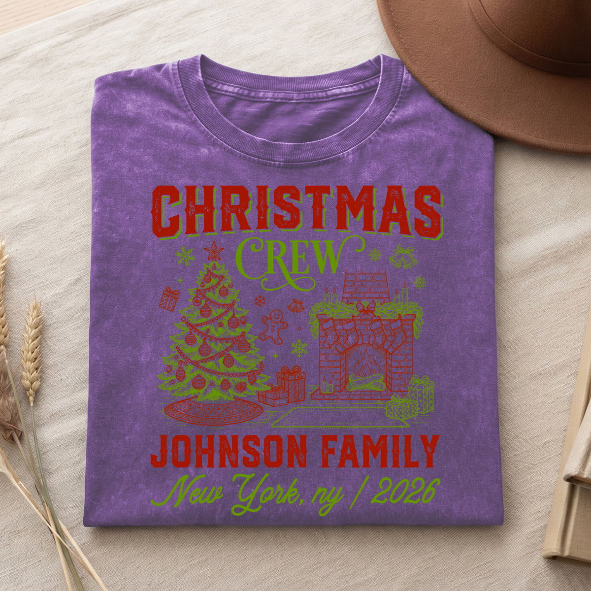 Christmas Crew Johnson Family Matching Christmas T-Shirt, Top