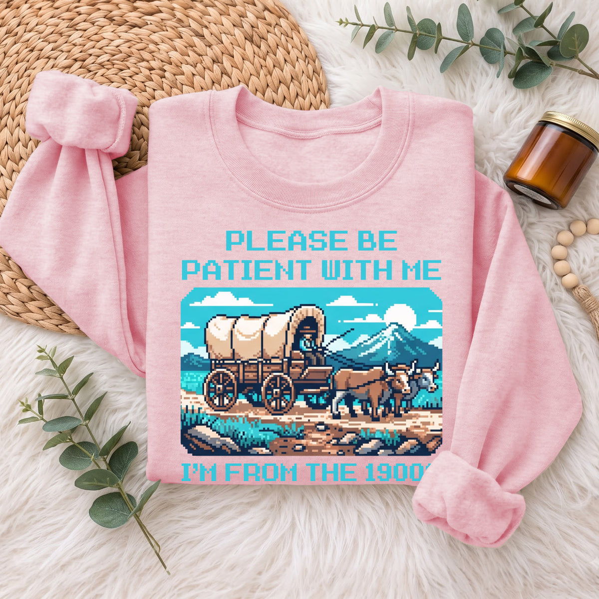Please Be Patient With Me 1900s Sweatshirt, Pixel Vintage Shirt