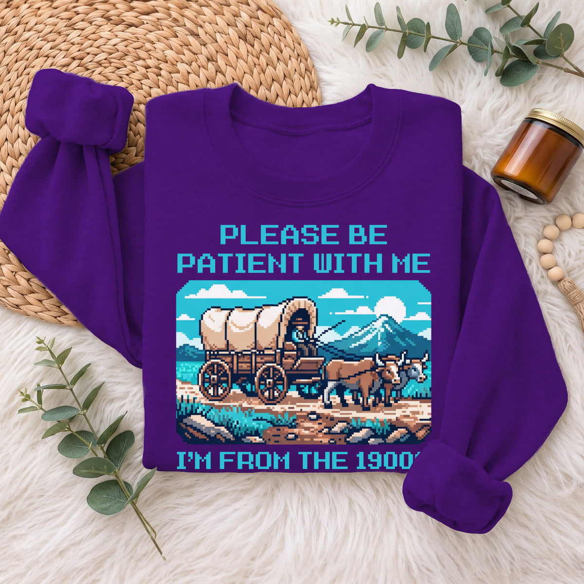 Please Be Patient With Me 1900s Sweatshirt, Pixel Vintage Shirt