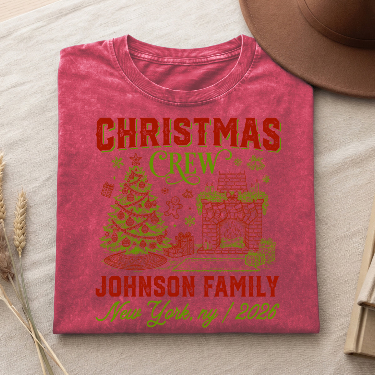 Christmas Crew Johnson Family Matching Christmas T-Shirt, Top
