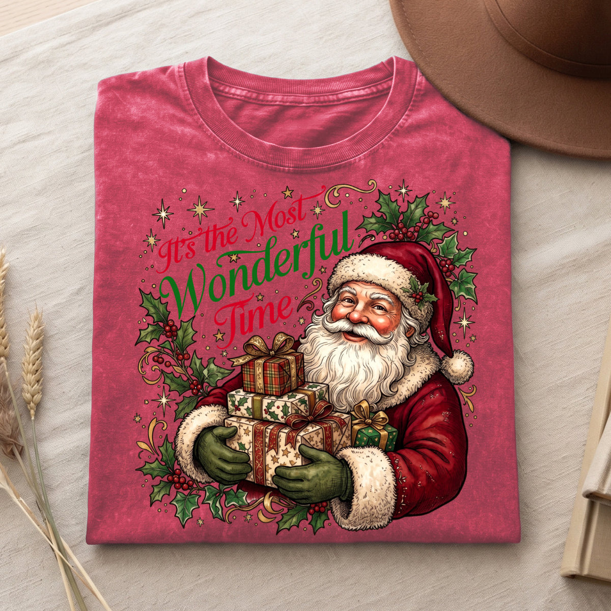 Its The Most Wonderful Time Santa Christmas T-Shirt, Holiday Top