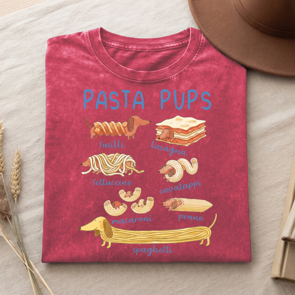 Pasta Pups Shirt – Funny Dachshund T-Shirt (PB092226-4)