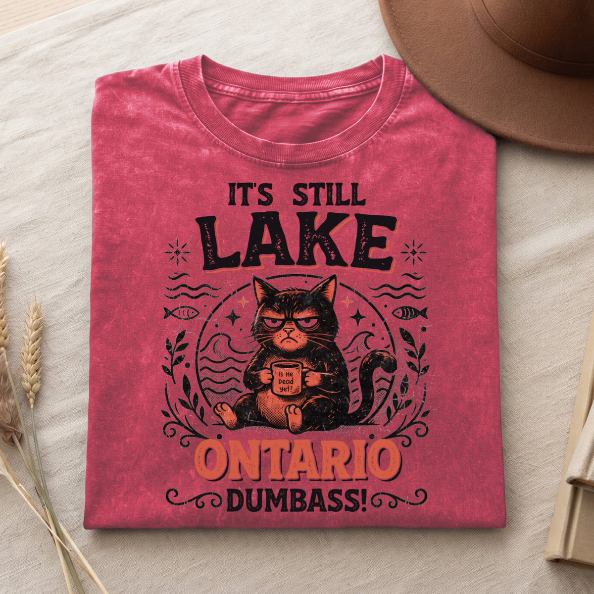 Its Still Lake On Ontario Unisex Cotton T-shirt- Lake Of Shining of Waters Tee PB100926-8