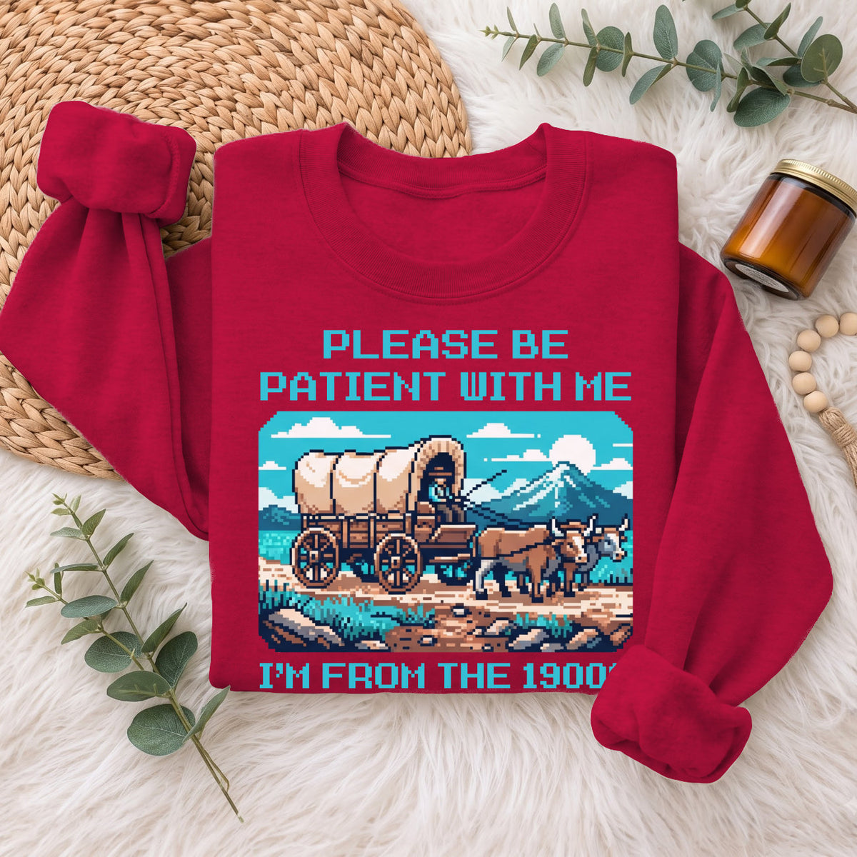 Please Be Patient With Me 1900s Sweatshirt, Pixel Vintage Shirt
