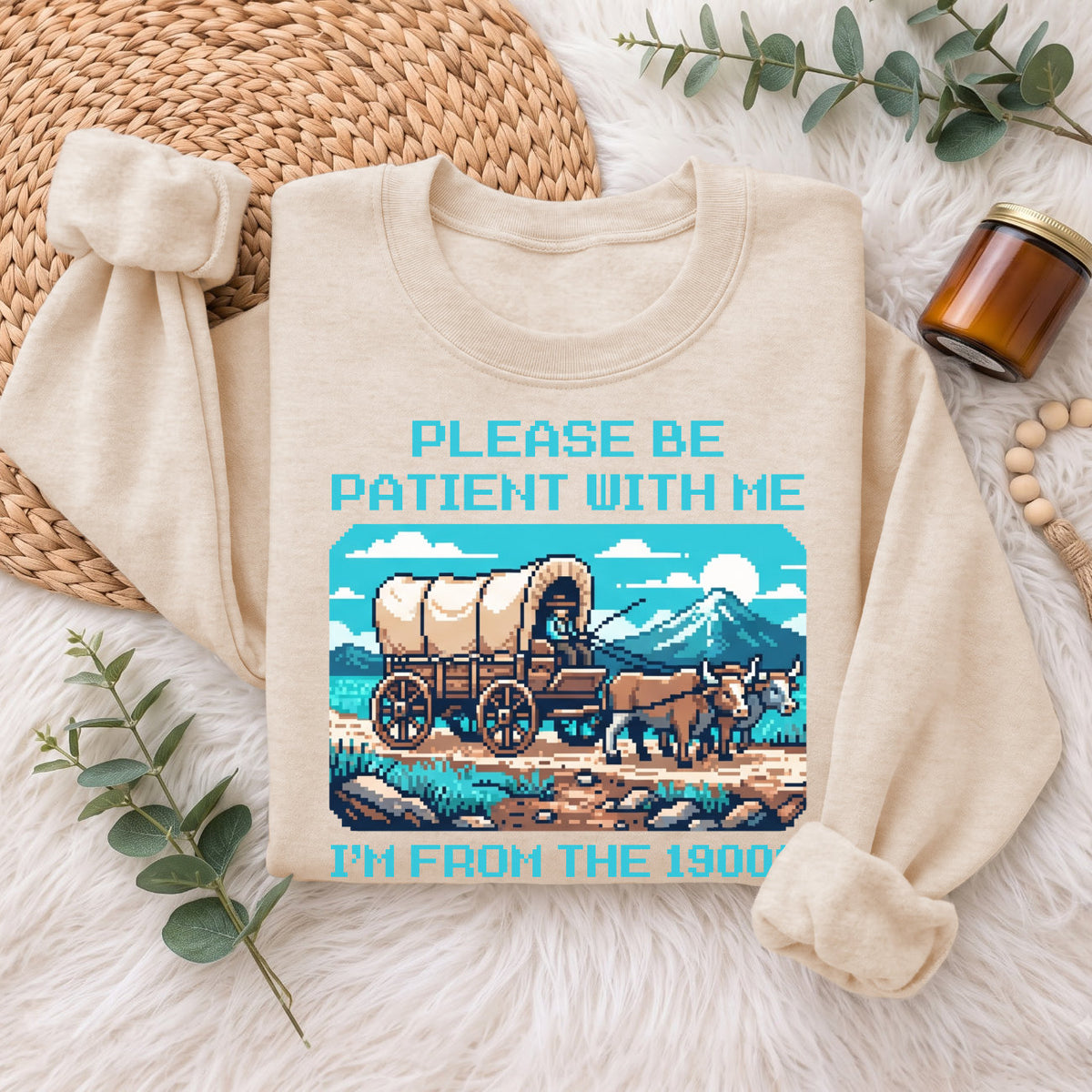 Please Be Patient With Me 1900s Sweatshirt, Pixel Vintage Shirt