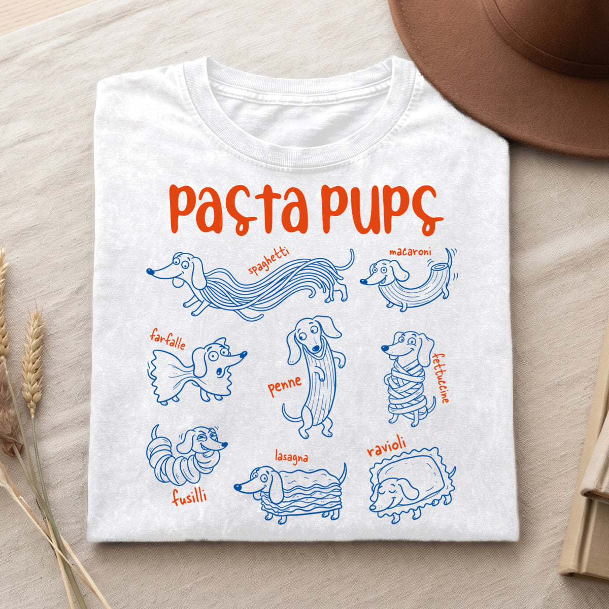 Pasta Pups Shirt – Funny Dachshund T-Shirt V2 (PB092226-2)