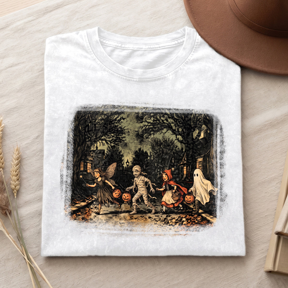 Vintage Trick or Treat Halloween Shirt (PB091826-4)