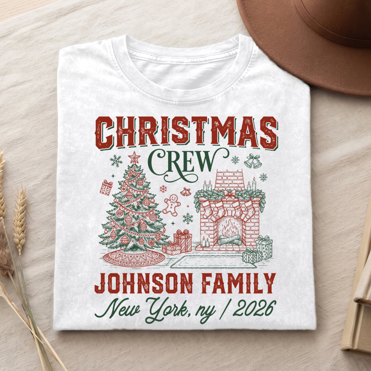 Christmas Crew Johnson Family Matching Christmas T-Shirt, Top