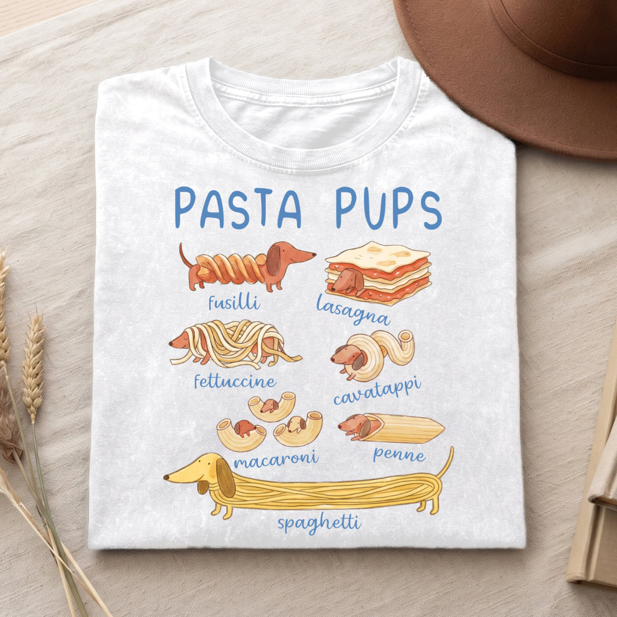 Pasta Pups Shirt – Funny Dachshund T-Shirt (PB092226-4)