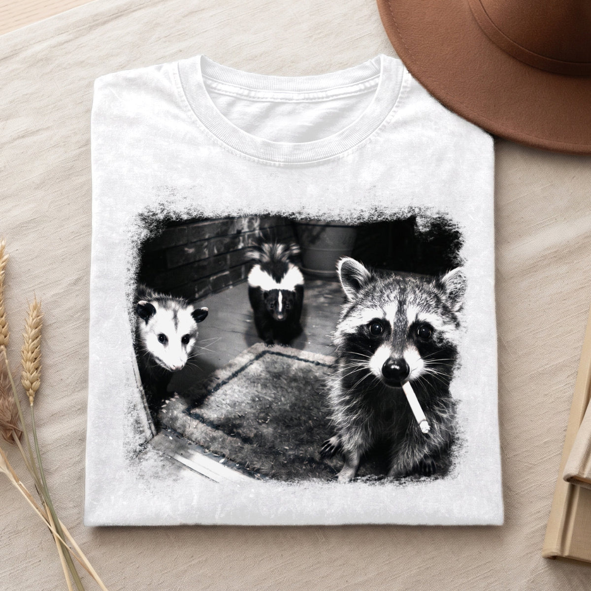 Trash Panda Night Crew Shirt, Funny Raccoon Opossum Skunk Tee
